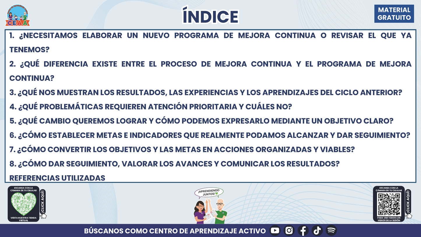 RESUMEN Y ACOMPAÑAMIENTO DOCENTE TEMA: NUESTRO PROGRAMA DE MEJORA CONTINUA ¿CÓMO INICIAMOS SIN PARTIR DE CERO? en PDF