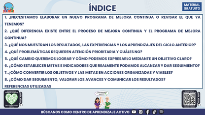 RESUMEN Y ACOMPAÑAMIENTO DOCENTE TEMA: NUESTRO PROGRAMA DE MEJORA CONTINUA ¿CÓMO INICIAMOS SIN PARTIR DE CERO? en PDF
