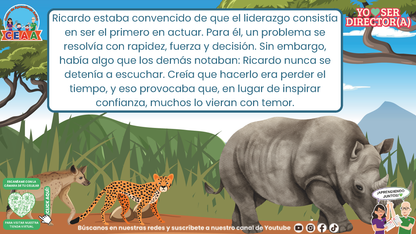 Historias para Directores - Ricardo, el Rinoceronte que Aprendió a Detenerse (Editable en PowerPoint)