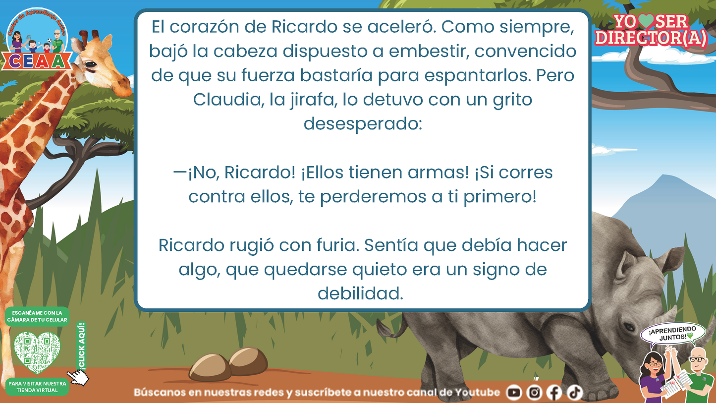Historias para Directores - Ricardo, el Rinoceronte que Aprendió a Detenerse (Editable en PowerPoint)