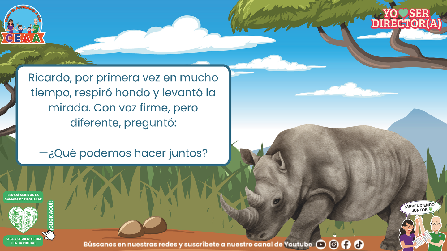Historias para Directores - Ricardo, el Rinoceronte que Aprendió a Detenerse (Editable en PowerPoint)