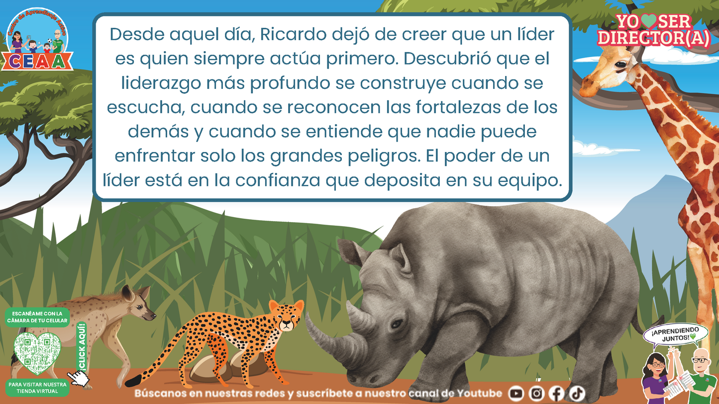 Historias para Directores - Ricardo, el Rinoceronte que Aprendió a Detenerse (Editable en PowerPoint)
