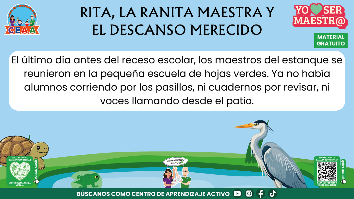Historias para Maestros - Rita, la ranita maestra y el descanso merecido en PDF