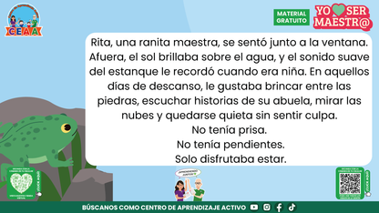 Historias para Maestros - Rita, la ranita maestra y el descanso merecido en PDF