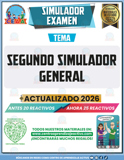 Simulador de Examen - Segundo Simulador General en PDF