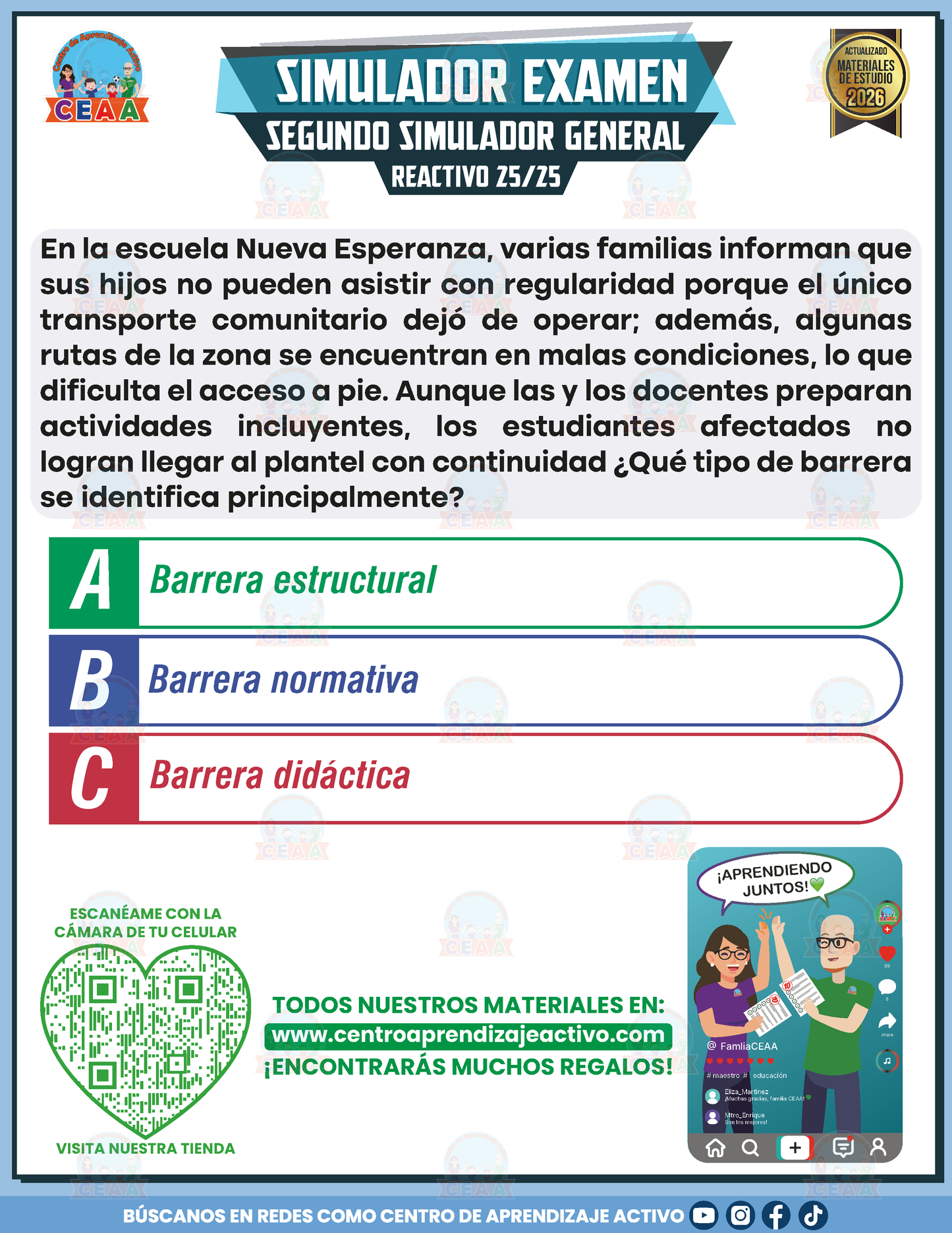 Simulador de Examen - Segundo Simulador General en PDF