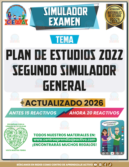 Simulador de Examen - Plan de Estudios 2022 Segundo Simulador General en PDF