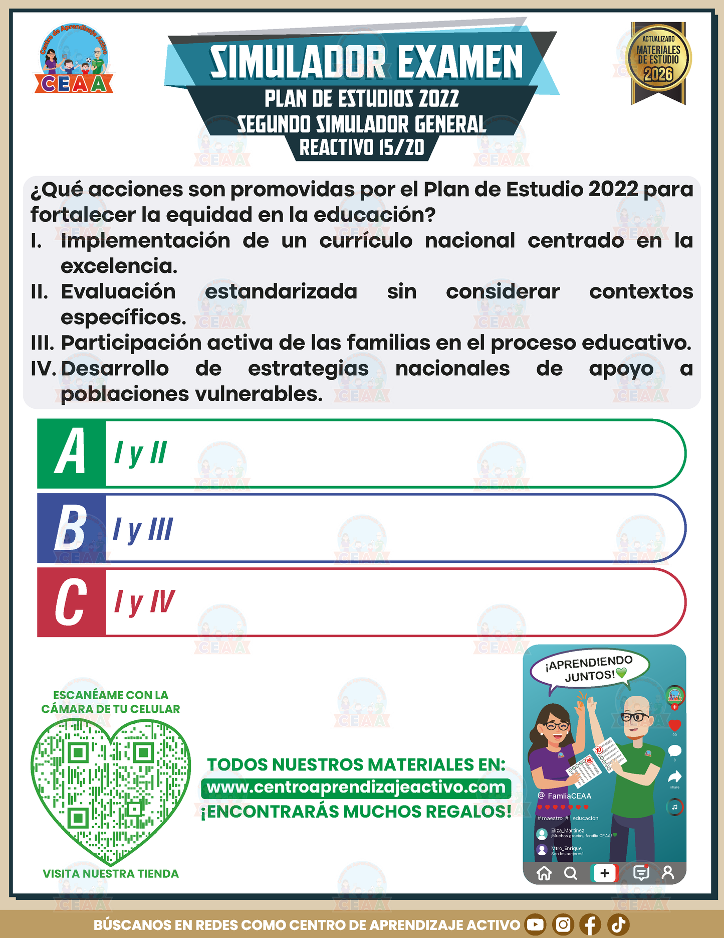 Simulador de Examen - Plan de Estudios 2022 Segundo Simulador General en PDF