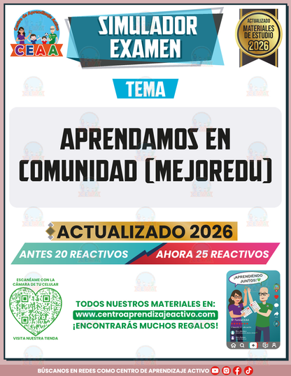 Simulador de Examen - Aprendamos en Comunidad (MEJOREDU) en PDF