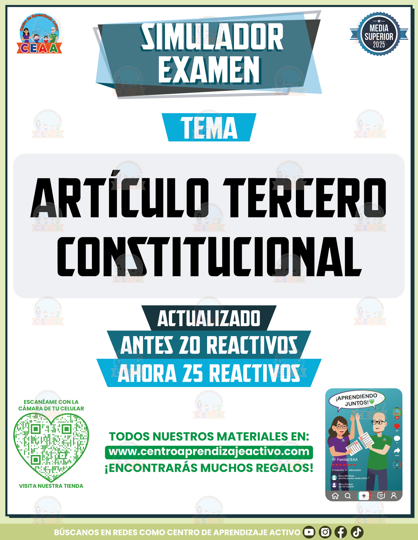 Simulador de Examen: Artículo 3ro Constitucional