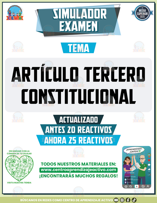 Simulador de Examen: Artículo 3ro Constitucional