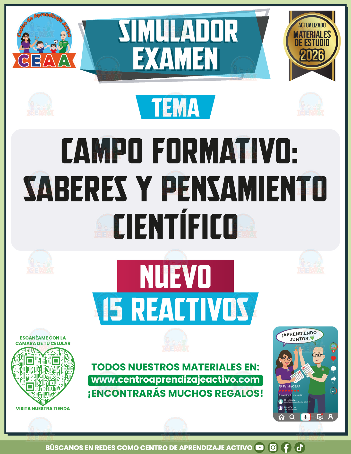 Simulador de Examen - Campo Formativo: Saberes y Pensamiento Científico en PDF
