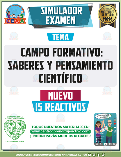 Simulador de Examen - Campo Formativo: Saberes y Pensamiento Científico en PDF