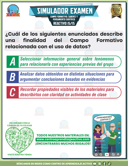 Simulador de Examen - Campo Formativo: Saberes y Pensamiento Científico en PDF