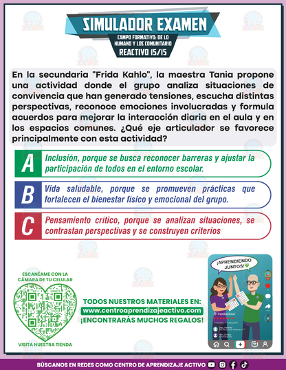 Simulador de Examen - Campo Formativo: De lo Humano y lo Comunitario PDF