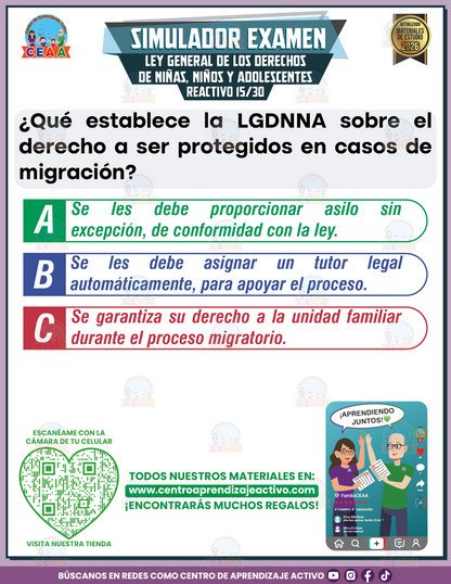 Simulador de Examen - Ley Genera de los Derechos NNA en PDF