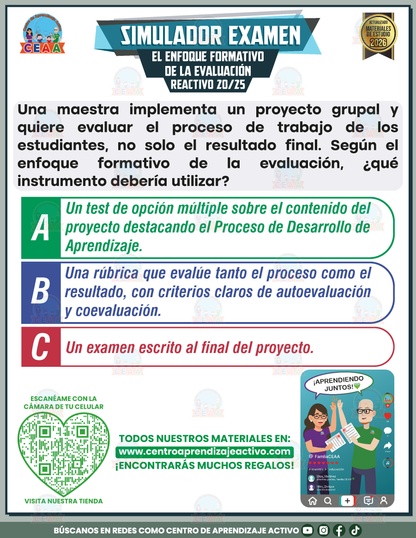 Simulador de Examen - El Enfoque Formativo de la Evaluación en PDF