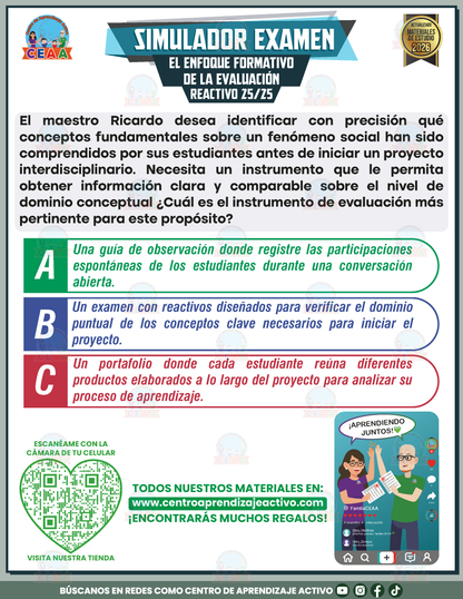 Simulador de Examen - El Enfoque Formativo de la Evaluación en PDF