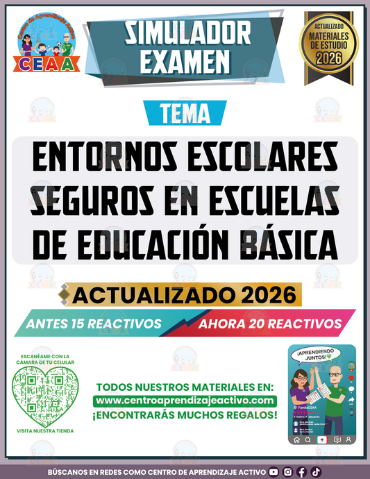 Simulador de Examen - Entornos Escolares Seguros En Escuelas de Educación Básica en PDF