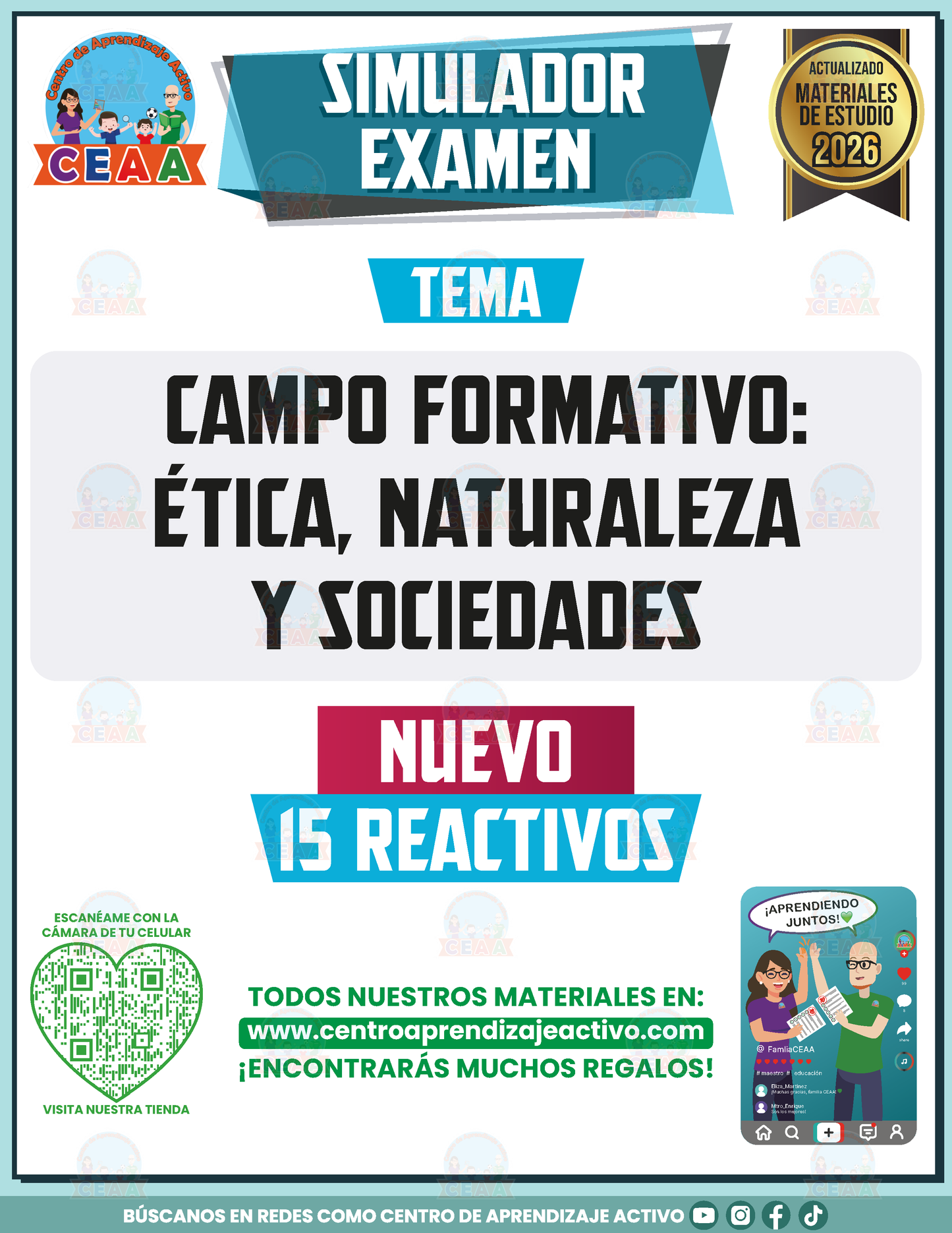 Simulador de Examen - Campo Formativo: Ética, Naturaleza y Sociedades en PDF