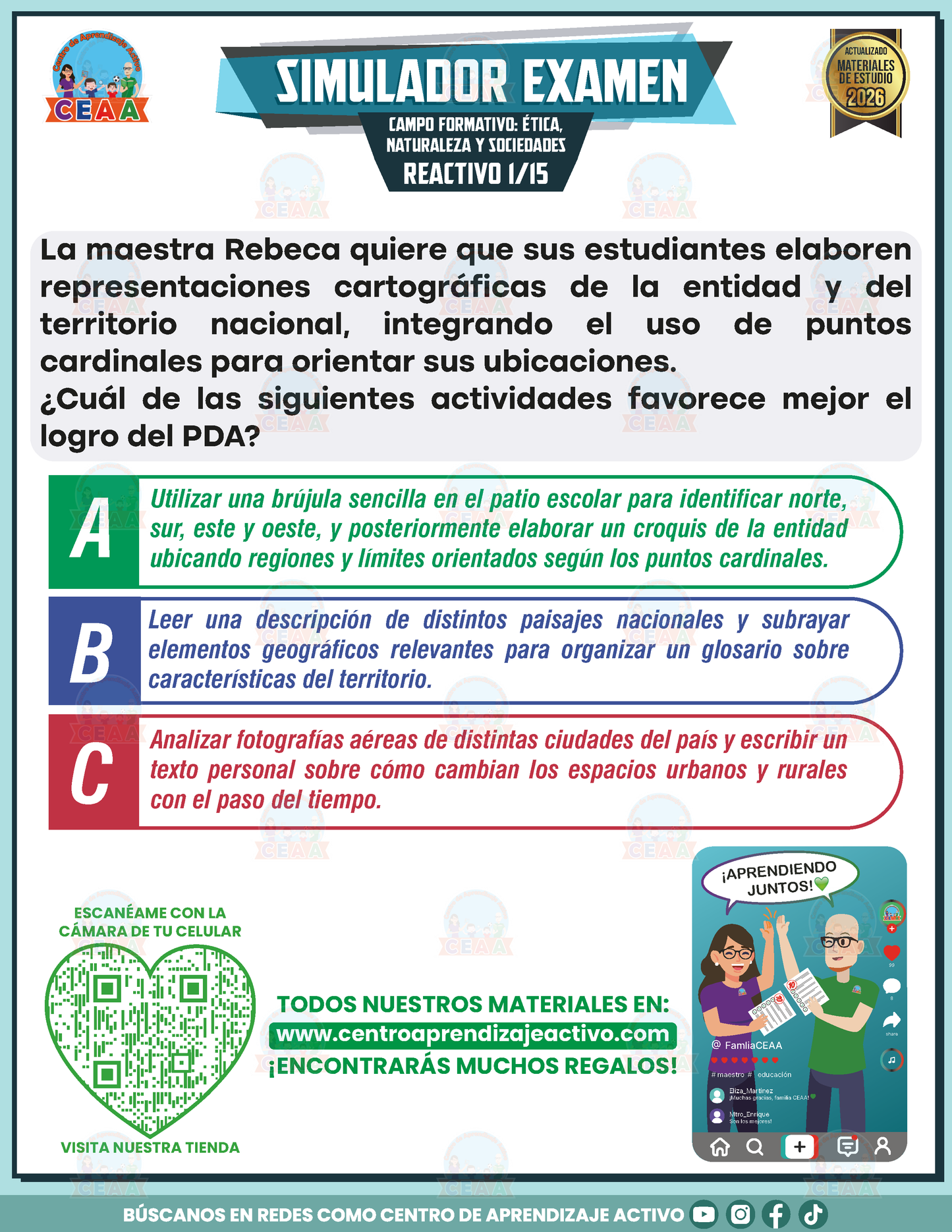 Simulador de Examen - Campo Formativo: Ética, Naturaleza y Sociedades en PDF