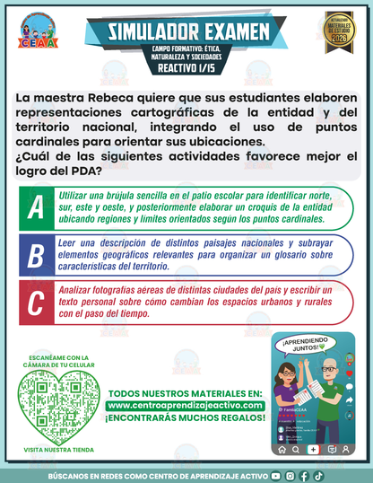 Simulador de Examen - Campo Formativo: Ética, Naturaleza y Sociedades en PDF