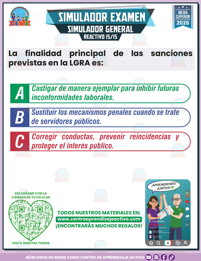 Simulador de Examen - SIMULADOR GENERAL - Media Superior