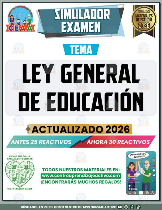 Simulador de Examen - Ley General de Educación en PDF