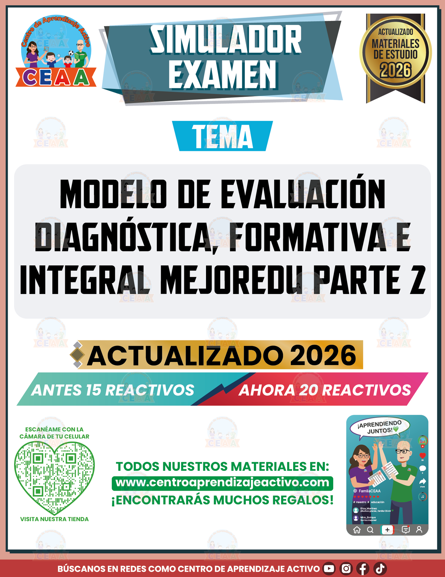 Simulador de Examen - Modelo de Evaluación Diagnóstica, Formativa e Integral MEJOREDU PARTE 2 en PDF