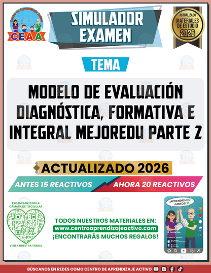 Simulador de Examen - Modelo de Evaluación Diagnóstica, Formativa e Integral MEJOREDU PARTE 2 en PDF