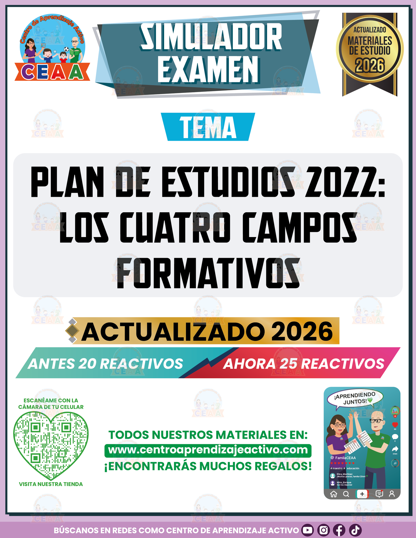 Simulador de Examen - Plan 2022 Los cuatro Campos Formativos en PDF