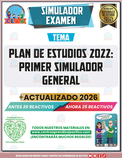Simulador de Examen - Plan de Estudios 2022 Primer Simulador General en PDF