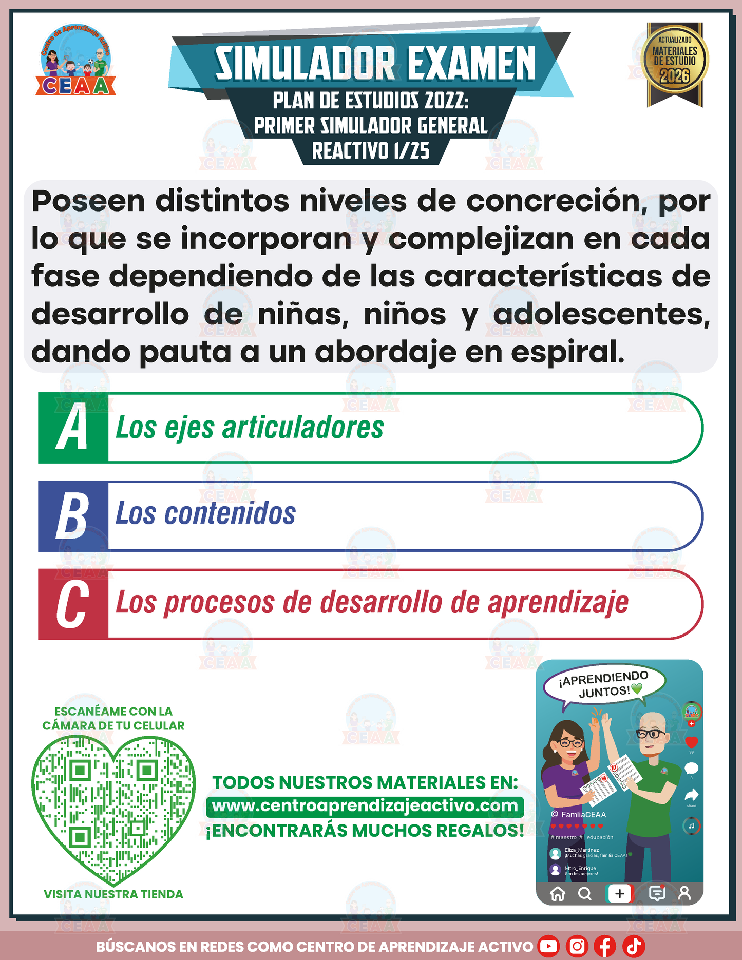 Simulador de Examen - Plan de Estudios 2022 Primer Simulador General en PDF