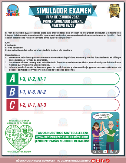 Simulador de Examen - Plan de Estudios 2022 Primer Simulador General en PDF