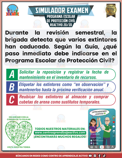 Simulador de Examen - Programa Escolar de Protección Civil en PDF