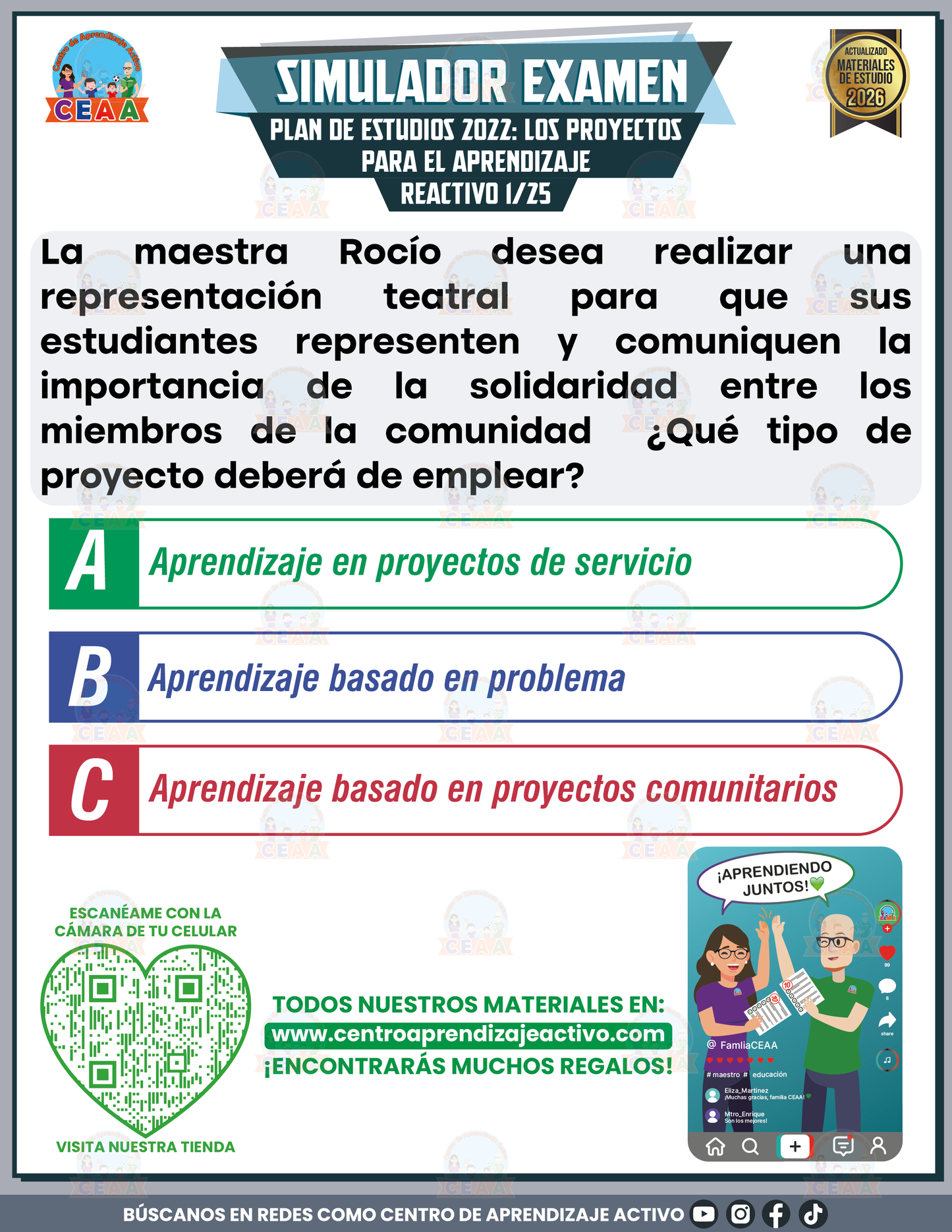 Simulador de Examen - Plan 2022 Proyectos para el Aprendizaje en PDF