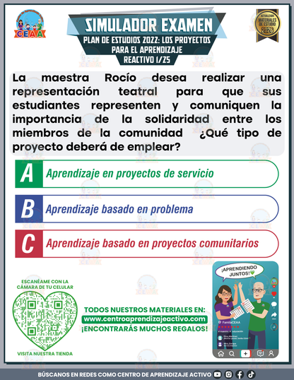 Simulador de Examen - Plan 2022 Proyectos para el Aprendizaje en PDF