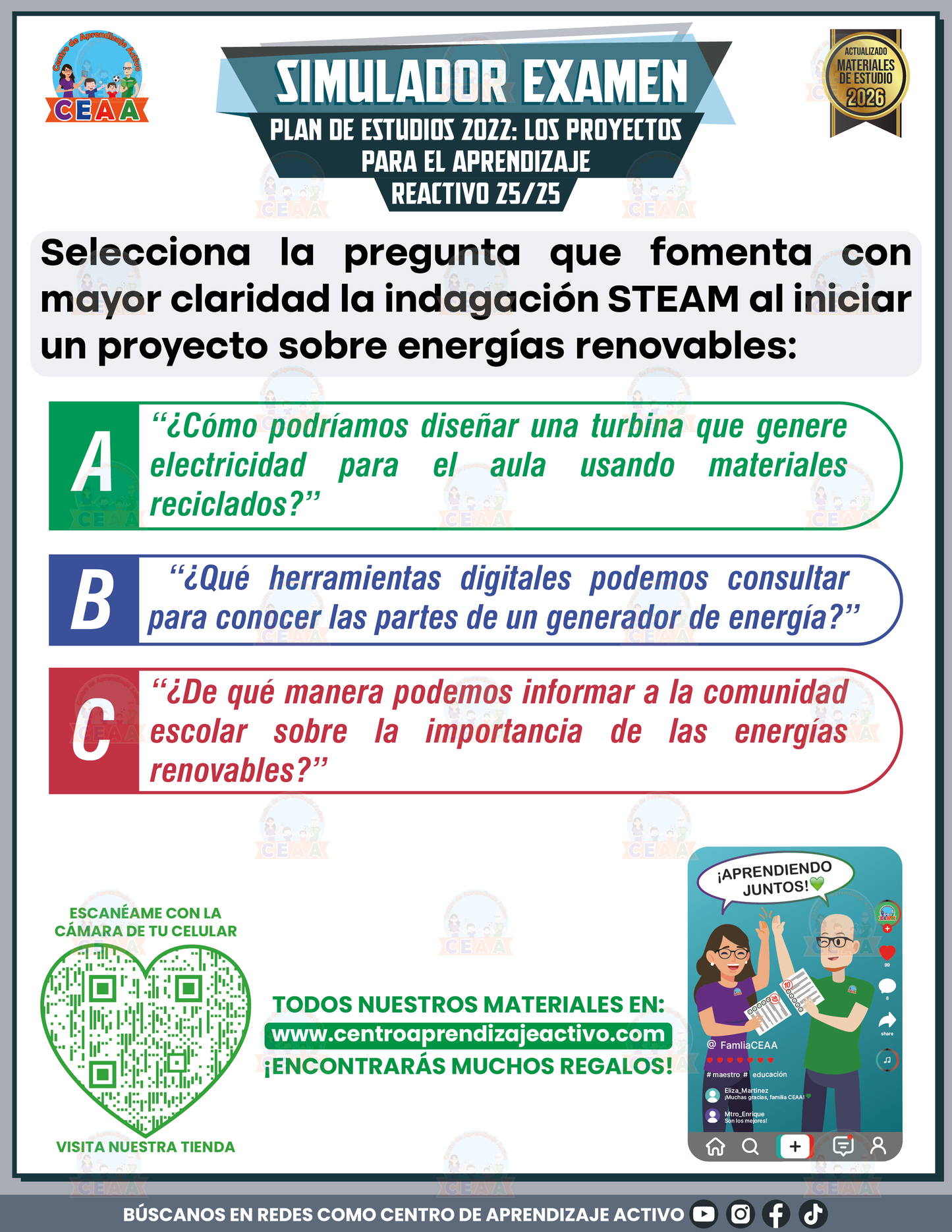 Simulador de Examen - Plan 2022 Proyectos para el Aprendizaje en PDF