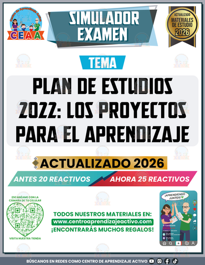 Simulador de Examen - Plan 2022 Proyectos para el Aprendizaje en PDF
