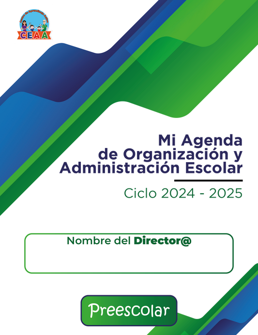 Agenda Formal DIRECTOR Preescolar Ciclo Escolar 2024 - 2025 en PDF