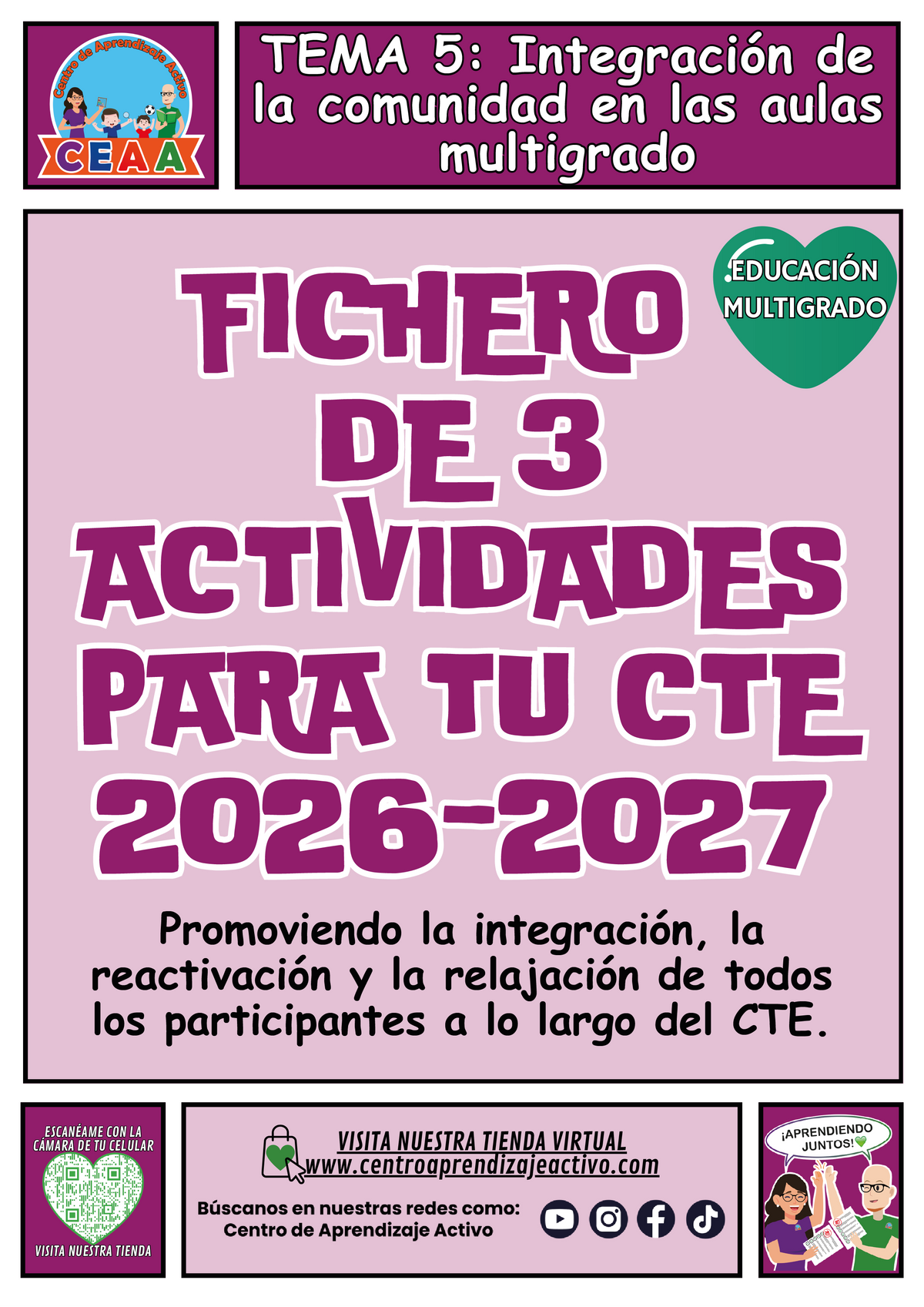 Fichero de 3 Actividades para tu CTE Educación Multigrado Tema 5