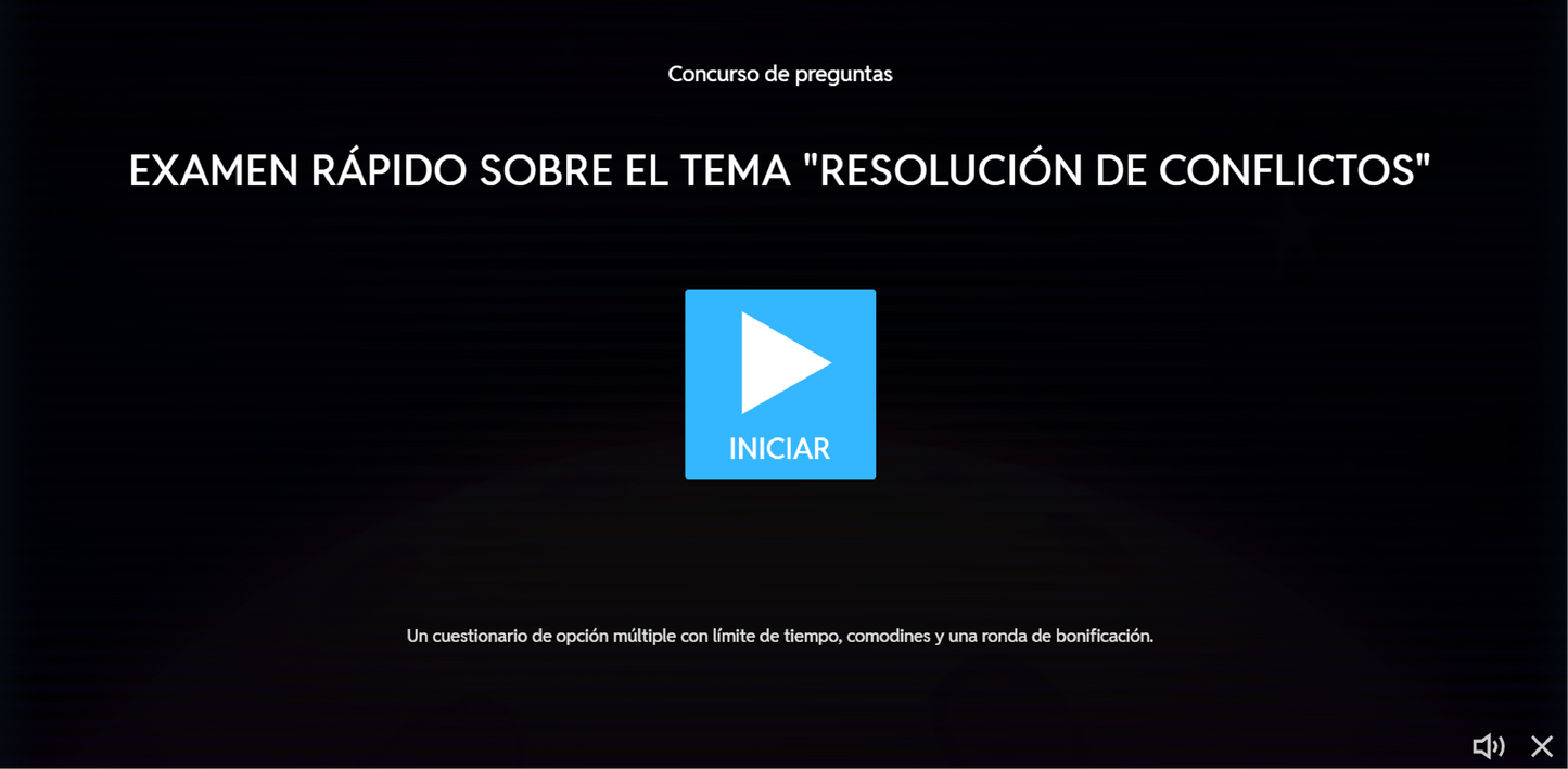 JUEGO INTERACTIVO #48 EXAMEN RÁPIDO RESOLUCIÓN DE CONFLICTOS