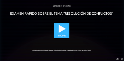 JUEGO INTERACTIVO #48 EXAMEN RÁPIDO RESOLUCIÓN DE CONFLICTOS