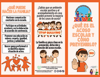 Tríptico ¿QUÉ ES EL ACOSO ESCOLAR Y CÓMO PREVENIRLO? en PDF