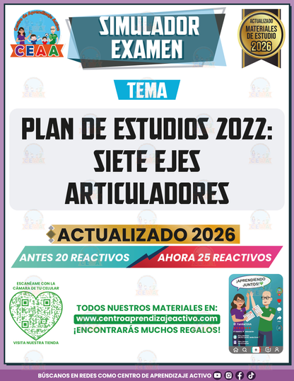 Simulador de Examen - Plan 2022 Siete Ejes Articuladores en PDF
