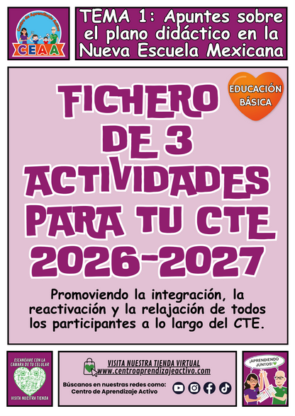 Fichero de 3 Actividades para tu CTE Educación Básica Tema 1