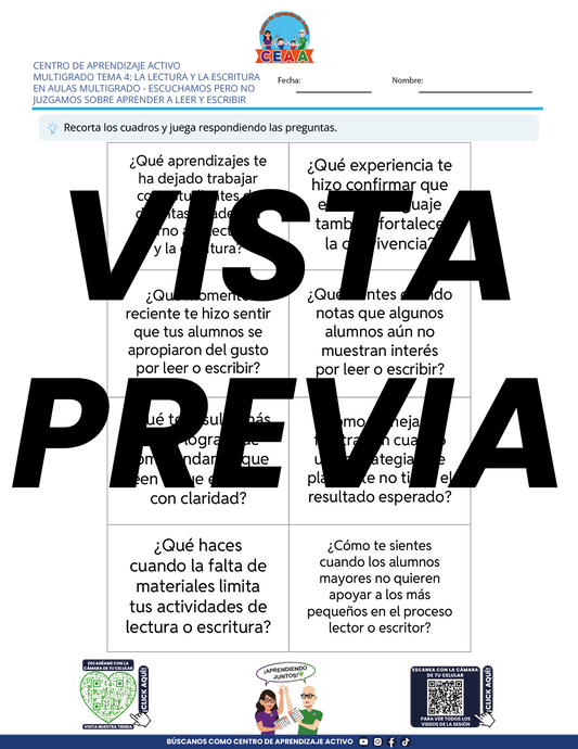 Juegos de Estudio para Imprimir CTE MULTIGRADO TEMA 4