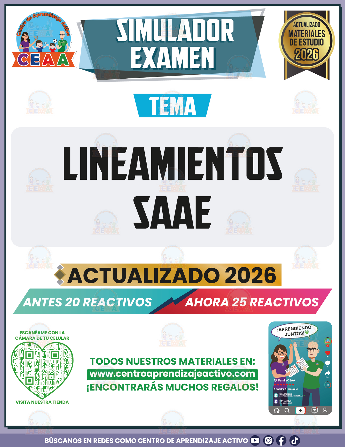 Simulador de Examen -  Lineamientos SAAE en PDF