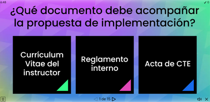 JUEGO INTERACTIVO #13 EXÁMEN RÁPIDO: GUÍA PARA VALIDAR ACCIONES DE FORMACIÓN Y ACTUALIZACIÓN DOCENTE - Media Superior