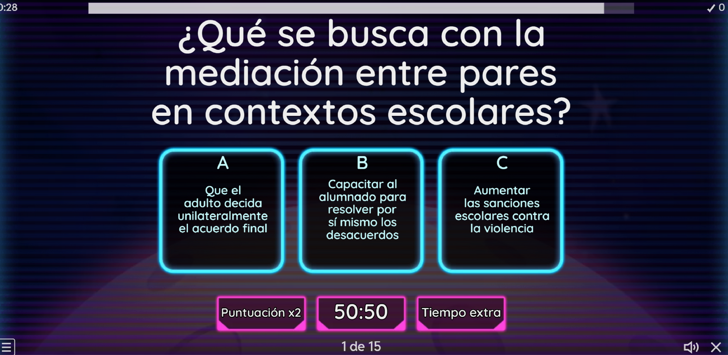 JUEGO INTERACTIVO #48 EXAMEN RÁPIDO RESOLUCIÓN DE CONFLICTOS